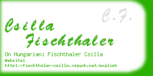 csilla fischthaler business card
